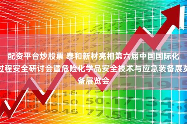 配资平台炒股票 泰和新材亮相第六届中国国际化工过程安全研讨会暨危险化学品安全技术与应急装备展览会